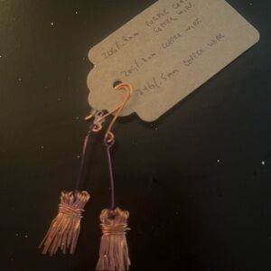 Copper Broom Earrings